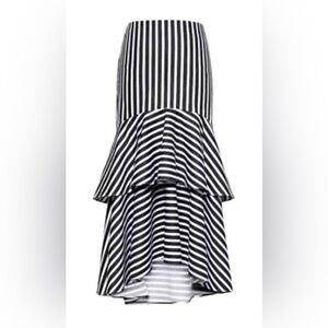 Navy and White Women's Resortwear Skirt